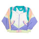 CLIPPER BAY Womens Shell Jacket Cream 90s Colourblock M