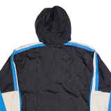 WILSON Lightweight Mens Anorak Jacket Black Hooded Colourblock L