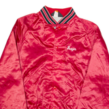 DUNBROOKE Hearts Mens Varsity Jacket Red 90s USA M