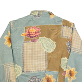 EAST WEST Womens Jacket Brown Silk Crazy Pattern L