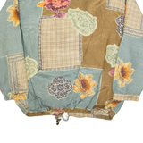 EAST WEST Womens Jacket Brown Silk Crazy Pattern L