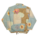 EAST WEST Womens Jacket Brown Silk Crazy Pattern L