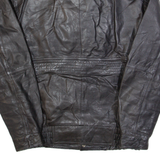 BOULEVARD CLUB Mens Biker Jacket Black Leather S