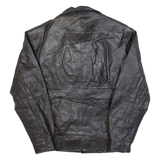 BOULEVARD CLUB Mens Biker Jacket Black Leather S