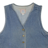 JEAN BLUE Womens Denim Waistcoat Blue M
