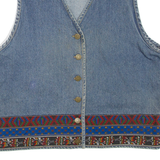 JEAN BLUE Womens Denim Waistcoat Blue M