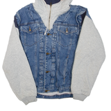 ARIZONA JEAN COMPANY Mens Denim Jacket Blue Hooded S