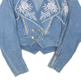 Cropped Womens Denim Jacket Blue L