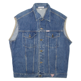 GEORGES MARCIANO Mens Denim Gilet Blue XL