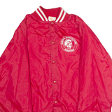 AUBURN SPORTSWEAR Union Elementary Spartans Mens Bomber Jacket Red Nylon 80s USA S