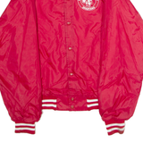 AUBURN SPORTSWEAR Union Elementary Spartans Mens Bomber Jacket Red Nylon 80s USA S