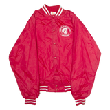 AUBURN SPORTSWEAR Union Elementary Spartans Mens Bomber Jacket Red Nylon 80s USA S