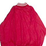 AUBURN SPORTSWEAR Union Elementary Spartans Mens Bomber Jacket Red Nylon 80s USA S