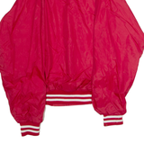 AUBURN SPORTSWEAR Union Elementary Spartans Mens Bomber Jacket Red Nylon 80s USA S