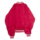 AUBURN SPORTSWEAR Union Elementary Spartans Mens Bomber Jacket Red Nylon 80s USA S