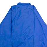 SWINGSTER Faux Fur Lined Mens Coach Jacket Blue Nylon 90s L