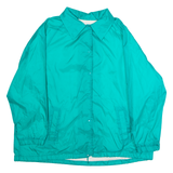 Womens Coach Jacket Green Nylon 80s 3XL