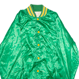 WNAP Stereo 93 Mens Bomber Jacket Green Satin Nylon 80s USA M