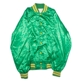 WNAP Stereo 93 Mens Bomber Jacket Green Satin Nylon 80s USA M