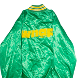 WNAP Stereo 93 Mens Bomber Jacket Green Satin Nylon 80s USA M