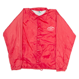 AUGUSTA SPORTSWEAR American Legion Mens Coach Jacket Red Satin Nylon 80s USA L