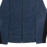 REEBOK Mens Fleece Jacket Blue Colourblock S