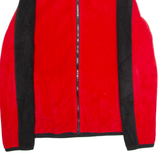 LAUREN RALPH LAUREN Womens Fleece Jacket Red Colourblock M