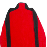 LAUREN RALPH LAUREN Womens Fleece Jacket Red Colourblock M