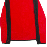LAUREN RALPH LAUREN Womens Fleece Jacket Red Colourblock M