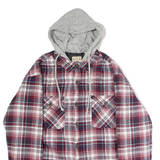 RED HEAD BRAND CO Mens Lumberjack Jacket Red Flannel Hooded Check L