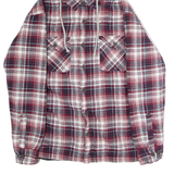 RED HEAD BRAND CO Mens Lumberjack Jacket Red Flannel Hooded Check L