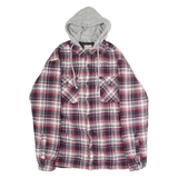 RED HEAD BRAND CO Mens Lumberjack Jacket Red Flannel Hooded Check L