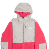 THE NORTH FACE Womens Fleece Jacket Pink Hooded Colourblock M