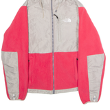 THE NORTH FACE Womens Fleece Jacket Pink Hooded Colourblock M