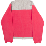 THE NORTH FACE Womens Fleece Jacket Pink Hooded Colourblock M