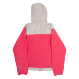 THE NORTH FACE Womens Fleece Jacket Pink Hooded Colourblock M