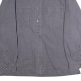 NORTHEAST Blanket Lined Mens Workwear Jacket Grey Canvas L