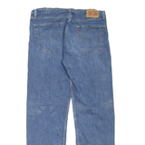 LEVI'S 505 Jeans Mens Blue Regular Straight Stone Wash W34 L32