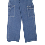 ARDENE High Rise Cargo Style Womens Jeans Blue Loose Straight W30 L30