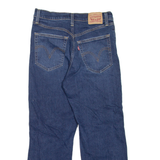 LEVI'S Ribcage Distressed Womens Jeans Blue Relaxed Straight Stone Wash W29 L27