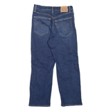 LEVI'S Ribcage Distressed Womens Jeans Blue Relaxed Straight Stone Wash W29 L27