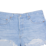 LEVI'S 501 BIG E Womens Denim Shorts Blue Classic L W34