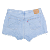 LEVI'S 501 BIG E Womens Denim Shorts Blue Classic L W34