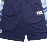 NBA Basketball Mens Sports Shorts Blue Camouflage M W30