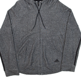 ADIDAS Womens Grey Hoodie Full Zip L