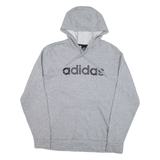 ADIDAS Mens Grey Hoodie M