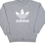 ADIDAS Womens Grey Hoodie UK 18