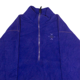 MOVING COMFORT Mens Patterned Fleece Purple 1/2 Zip 90s M