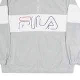 FILA Womens Fleece Grey 1/2 Zip S