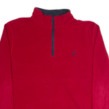 NAUTICA Mens Fleece Red 1/4 Zip XL
